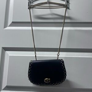 Coach Navy Studded Crossbody Bag
